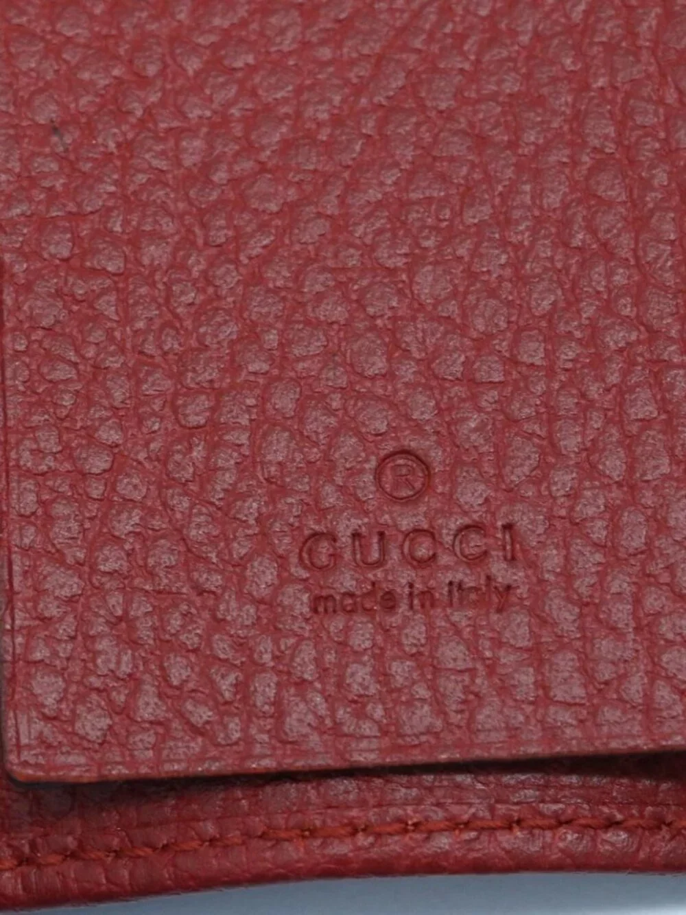 Gucci GG Red Marmont Leather 6 Ring Key Case Wallet